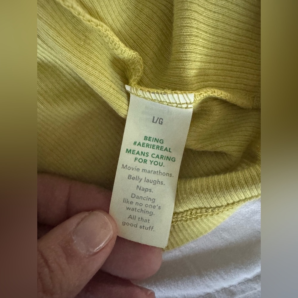 Aerie Ribbed Racerback Yellow ombre Tank - Picture 3 of 5